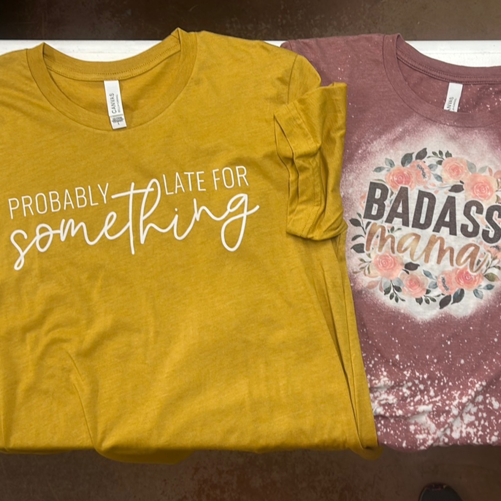 Bella Canvas Size Large Graphic Tee’s